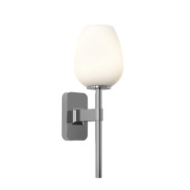 Astro Tacoma Single Tulip Wall Light Polished Chrome Tulip White