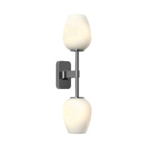 Astro Tacoma Twin Tulip Wall Light Polished Chrome Tulip White