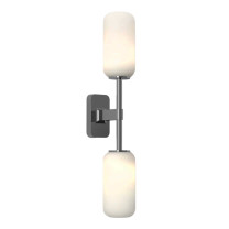 Astro Tacoma Twin Reed Wall Light Polished Chrome Reed White