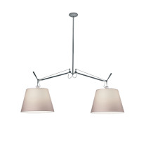 Artemide Tolomeo Basculante Suspension 36 Parchment