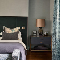 Porta Romana Coffee Bean Table Lamp on Side Table