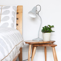 Anglepoise Original 1227 Mini Table Lamp Linen White by Bedside