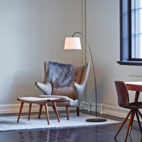 Le Klint Snowdrop 320 Floor Lamp Above Chair