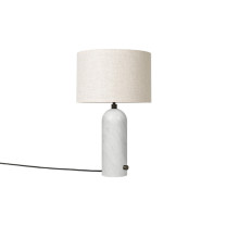 Gubi Gravity Table Lamp White Marble Canvas Small