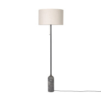 Gubi Gravity Floor Lamp Grey Marble Canvas