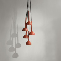 Northern Blush Pendant  Rust in clusters