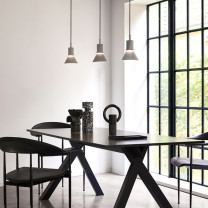 Anglepoise Type 80 Pendant Grey Mist Above Dining Table