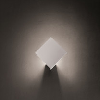 Lodes Puzzle Square LED Wall/Ceiling White on Black Background