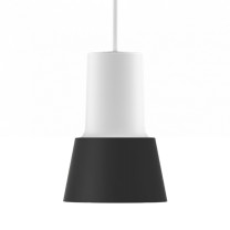 Zero Compose Pendant with Metal Shade Small White Black
