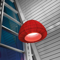Axolight Bell Suspension Red From Below