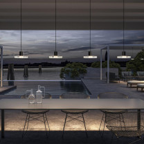 Panzeri Venexia LED Pendant Lifestyle Outside Dining