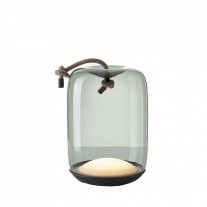Brokis Knot Portable LED Lamp Large Smoke Grey & Black