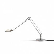 Luceplan Berenice 30 Table Lamp in Aluminium with White Diffuser