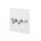 Buster + Punch 2G Toggle Switch White/Steel