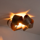 Tom Raffield Drift Ceiling Light Walnut in the Dark