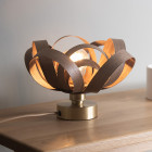Tom Raffield Skipper Table Light Walnut on Table