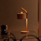 Tom Raffield Stem Table Lamp on Side Table Lights Off