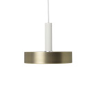 Ferm Living Collect Brass Pendant Record White High