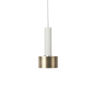 Ferm Living Collect Brass Pendant Disc High White