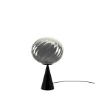 Tom Dixon Whirl Fat Cone LED Table Lamp Silver Black Off