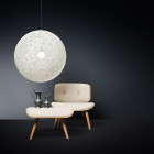 Moooi Random Light II Large Pendant White Above Coffee Table
