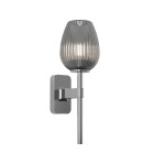 Astro Tacoma Single Tulip Wall Light Polished Chrome Tulip Ribbed Smoke