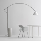 HAY Compass Floor Lamp Beside Desk - Off
