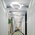 Artemide Pirce LED Suspension in Hotel Hallway