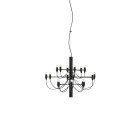 Flos 2097/18 Chandelier - Matte Black / Frosted Bulbs