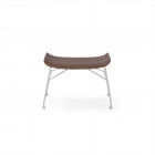 Kartell Smart Wood S/Wood Ottoman Slatted Ash Dark Wood Chrome