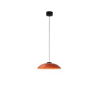Santa & Cole HeadHat Plate LED Pendant - Small, Red, Black Surface Canopy