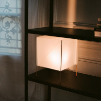 HAY Paper Cube Table Lamp on Shelf