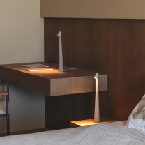 Light Beige Vibia Africa LED Portable Table Lamps