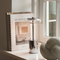 Chrome Nuura Blossi LED Portable Lamp