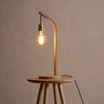 Tom Raffield Mooring Table Lamp Oak on Desk