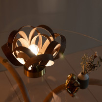 Tom Raffeld Portable Table Lamp Oak Illuminated in the Dark