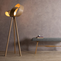 Tom Raffield Verso Floor Lamp Oak in Situ