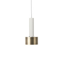 Ferm Living Collect Brass Pendant Disc High White