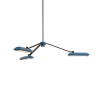 Bert Frank Rinato LED Chandelier 3 Dark Bronze Blue