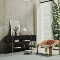 Gubi Grashoppa Canvas Table Lamp Lifestyle Lounge 3