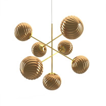 Tom Dixon Whirl Chandelier Large Gold - Off