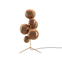 Tom Dixon Whirl LED Floor Chandelier Copper Off