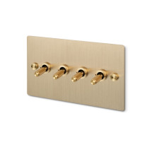 Buster + Punch 4G Toggle Switch Brass Cross