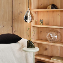 Tom Dixon Flare LED Pendant Light Lifestyle Shelves