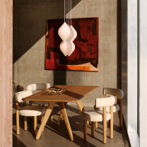 Tom Dixon Flare Pendant Light Lifestyle Table