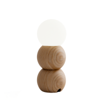 Hollis + Morris Stala LED Portable Lamp - Large, Natural White Oak