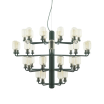 Normann Copenhagen Amp Chandelier - Large, Gold/Green