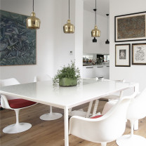 Artek A330S Golden Bell Pendant Lifestyle Dining Table