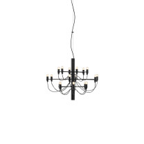 Flos 2097/18 Chandelier - Matte Black / Frosted Bulbs
