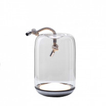 Brokis Knot Portable LED Lamp Large Transparent & Steel